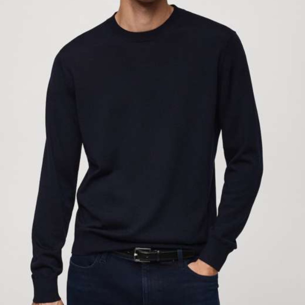 Kenneth Cole AWEARNESS Men's Black Sweater SIZE MEDIUM  Wool blend